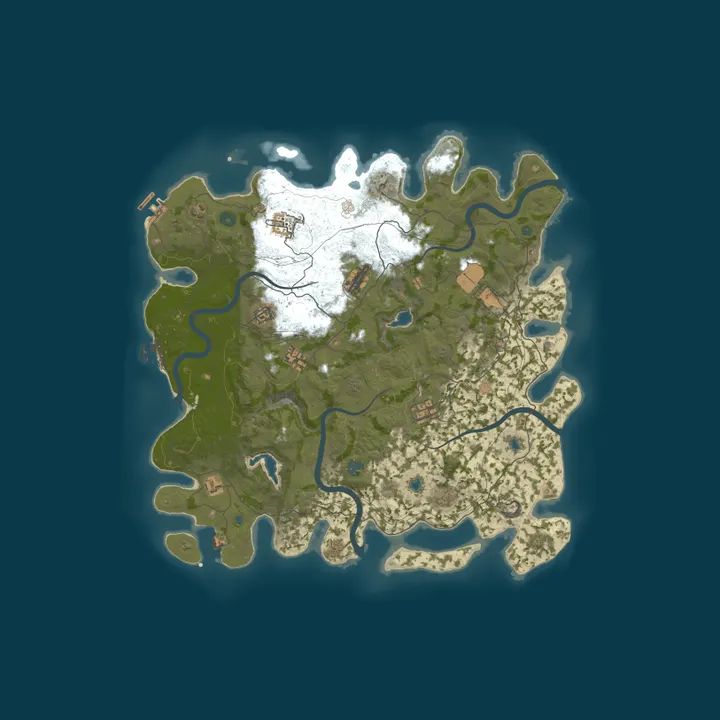 Map of #1 Rust Saratov Relax [PVE|RaidBases|TP|Kits|Events|Bosses]