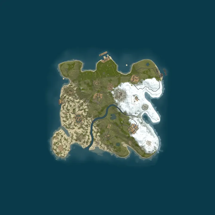 Map of T-RUST x2 | Solo/Duo | Weekly | Vanilla+ RU/EU
