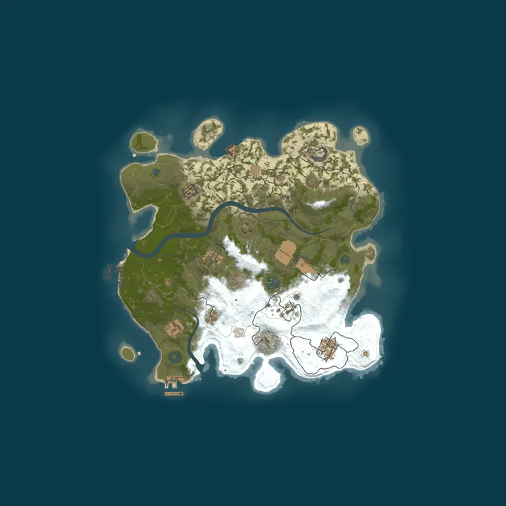 Map of [EU] HUNTED 2x | Trio | Bounty | Raid Bases | Boss