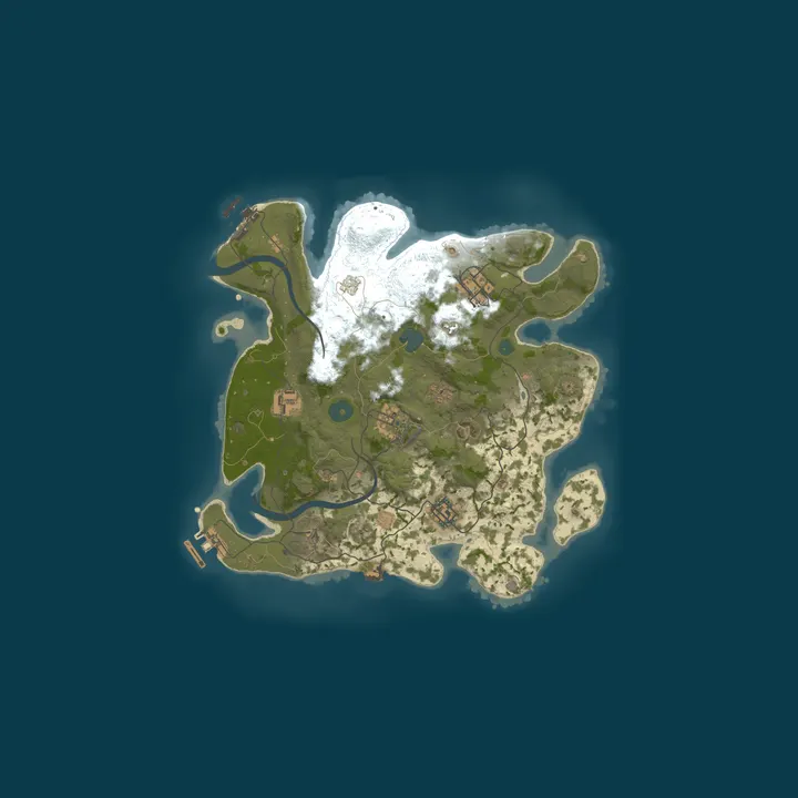 Map of RustedRoad Weekly|3X|TP|Modified Loot|NPC Bases|Kits|ShortNight